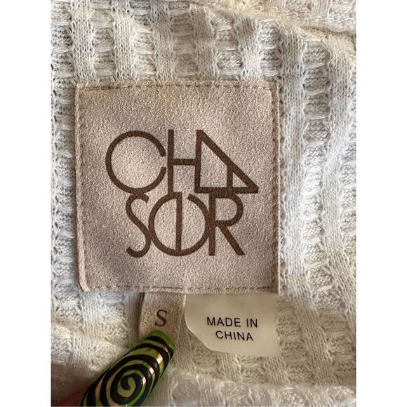 Chaser Women's Ivory/White Henley Thermal Polyester/Rayon/Spandex Sz Small - Picture 4 of 9